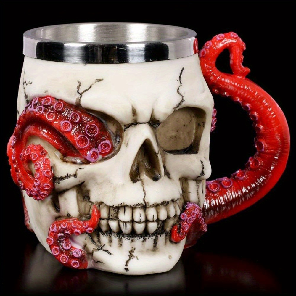 Creature Cups 12 Oz SKULL Cup Mug, Figural Surprise Skull Inside