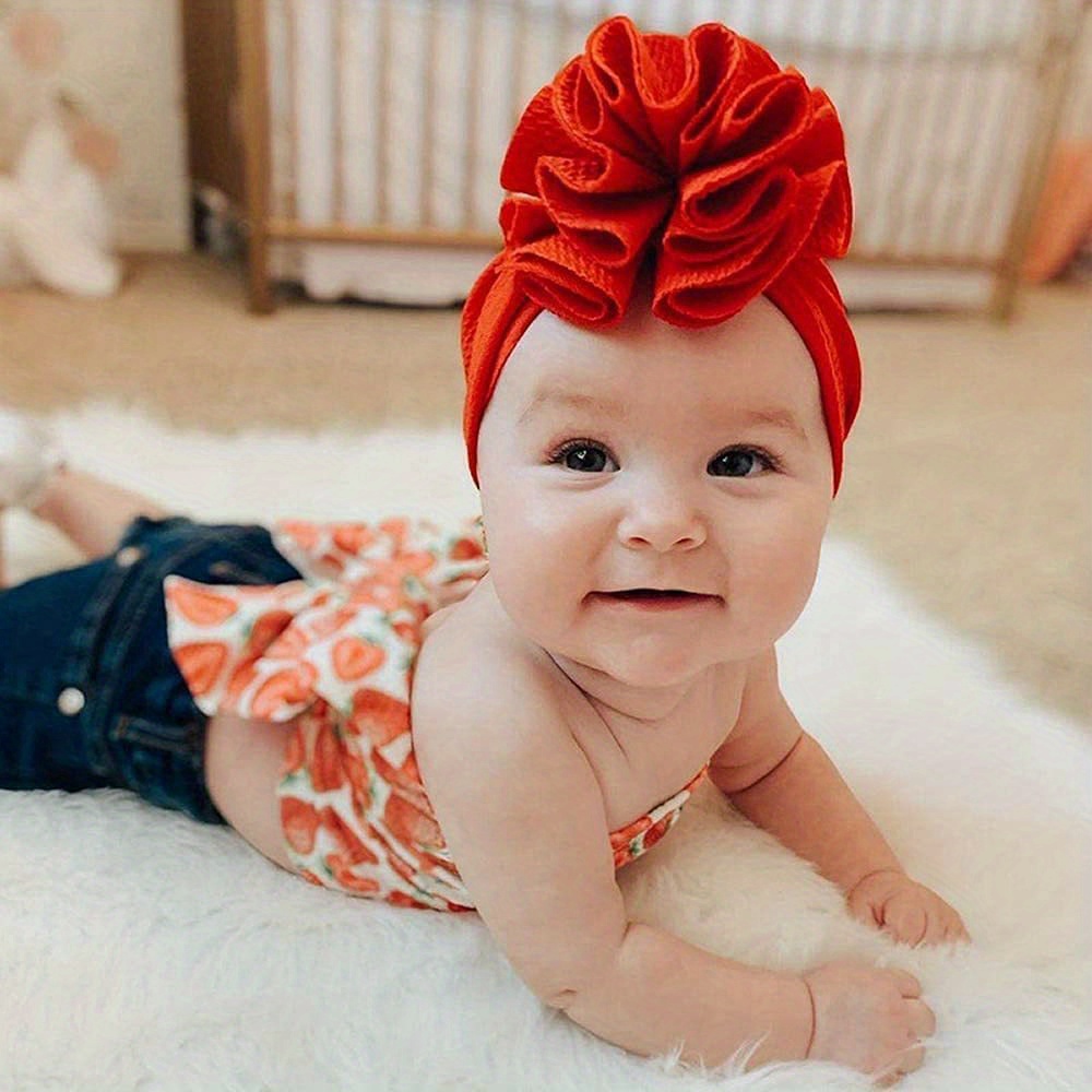 1 Gorro Cabeza Bebé Recién Nacido Flor Turbante Niños Niñas - Temu