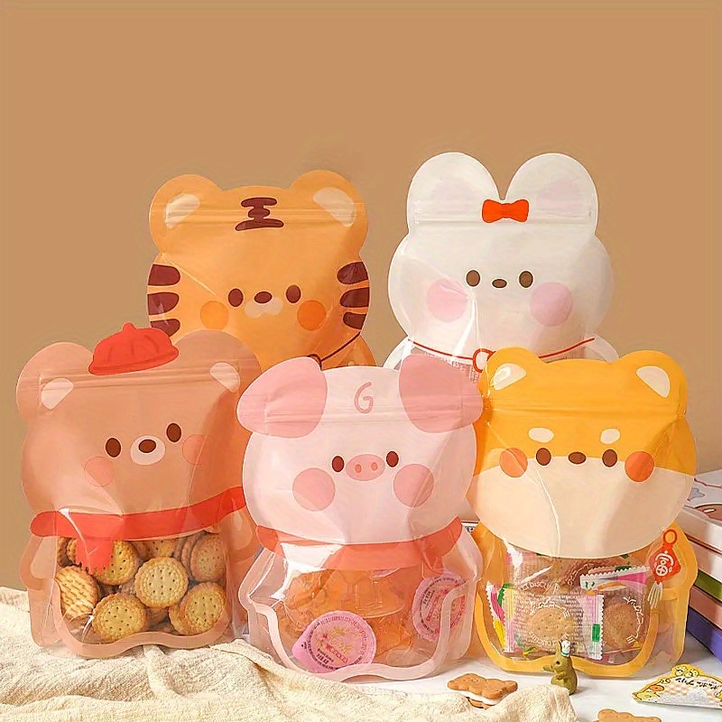 Adorable Cartoon Plastic Gift Bags Perfect For Shopping - Temu