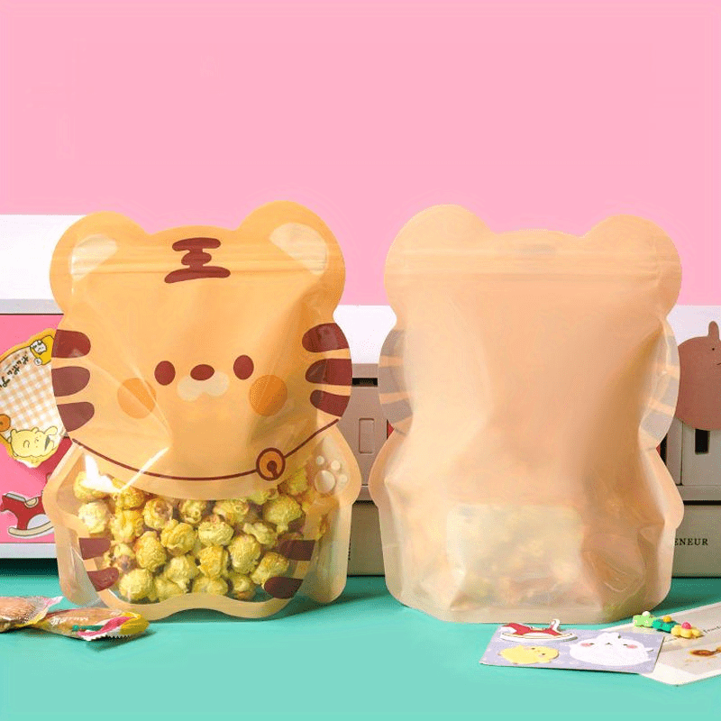 Cute Animal Shape Food Storage Bag Translucent Pearlescent - Temu