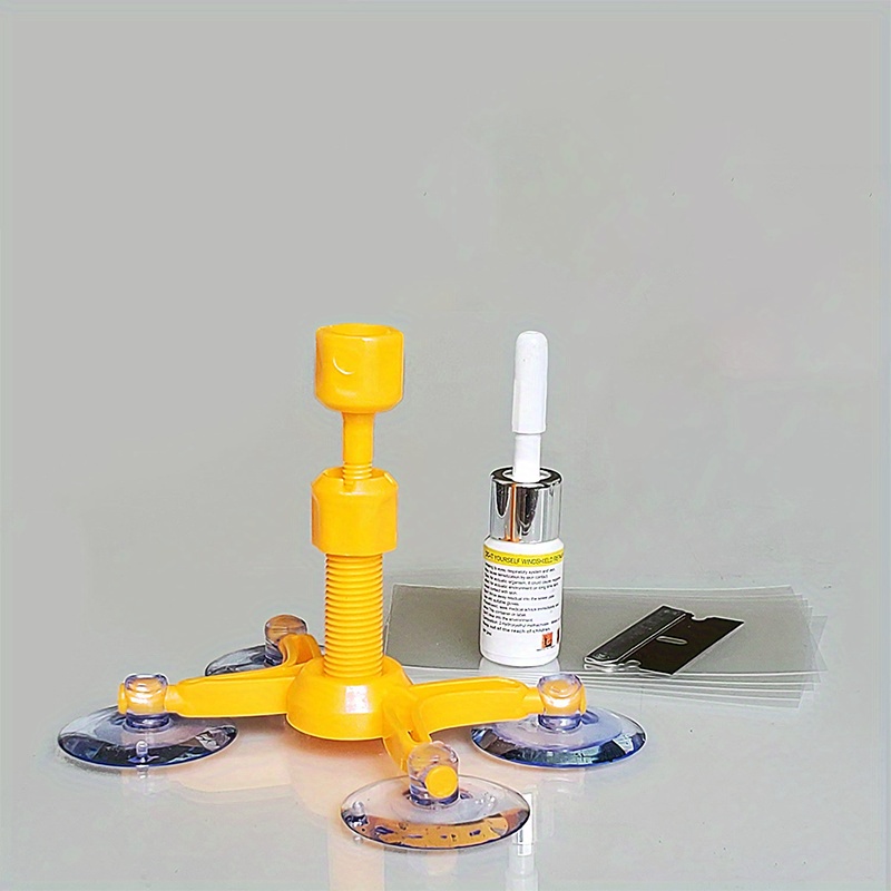 Kit de réparation de pare-brise Lucoss Kit de réparation de verre fissuré  pour réparer les rayures de puce de fissure de pare-brise de verre  automatique 