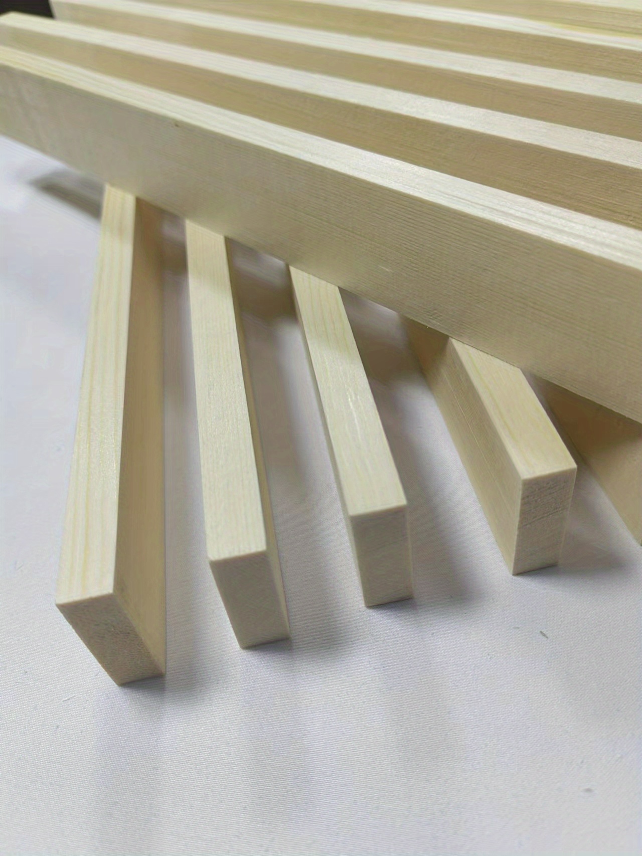  HJZALMI Tacos de madera cuadrados, tiras de madera sin  terminar, tiras de madera para manualidades, proyectos de bricolaje,  modelos, suministros de fabricación de soporte, personalización (color :  0.8 x 2.0 in