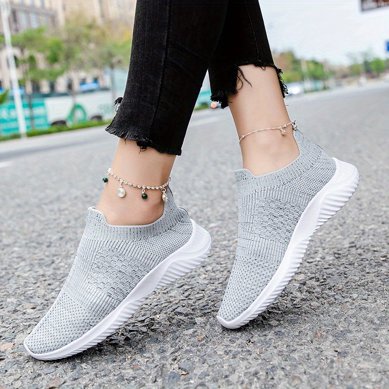 Women's Trendy Solid Color Sock Sneakers Comfortable Non - Temu Oman