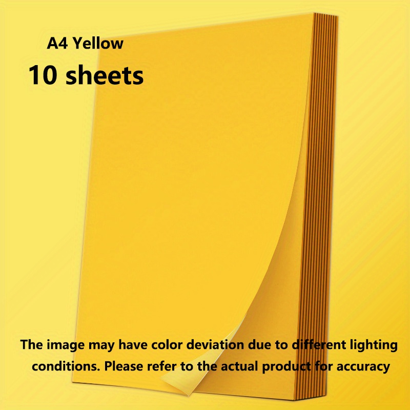 Carta adesiva a4 giallo fluo 10 ff stampanti laser inkjet fotocopiatrice