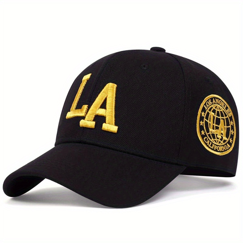 La Embroidery Baseball Unisex Hip Hop Sun Hat Adjustable - Temu
