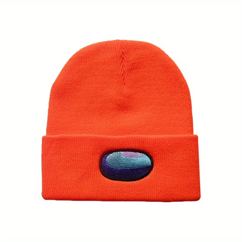 Space Werewolf Killing Embroidery Knitted Hat Autumn Winter Warm Woolen Hat