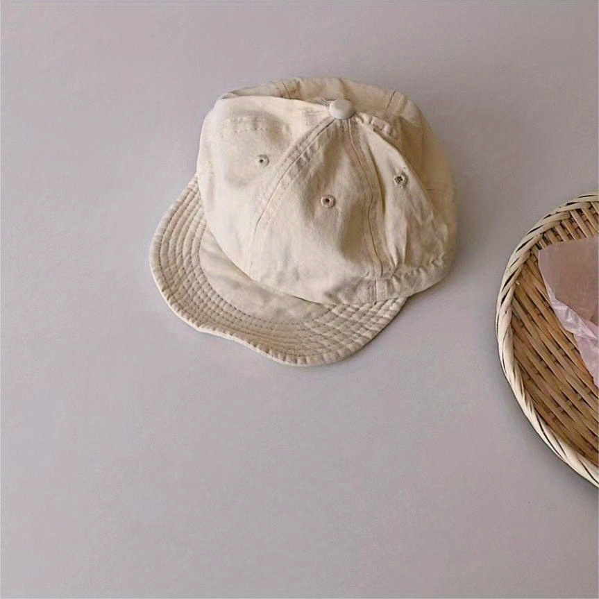 Kids Washed Cap, Casual Soft Brim Cap