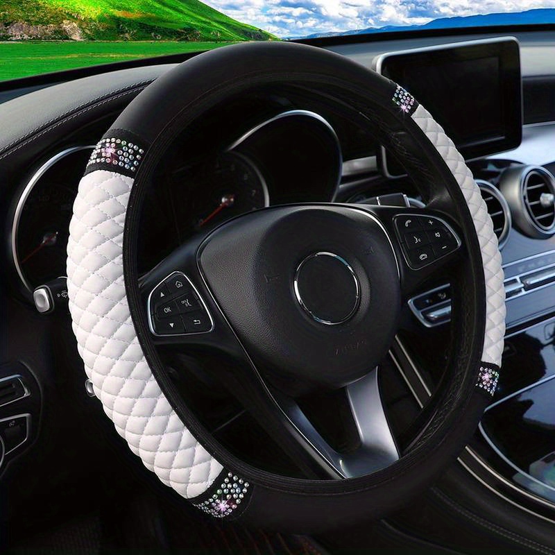 Sparkle : Inlaid Artificial Diamond Steering Wheel - Temu