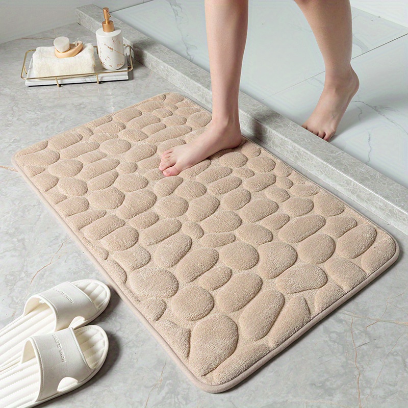 1pc pebble embossed non slip bathroom bath mat memory foam mat super soft bath mat and absorbent bath mat rug bath mat set washable bath mat quick absorbent non slip washable thick soft and comfortable rug details 10