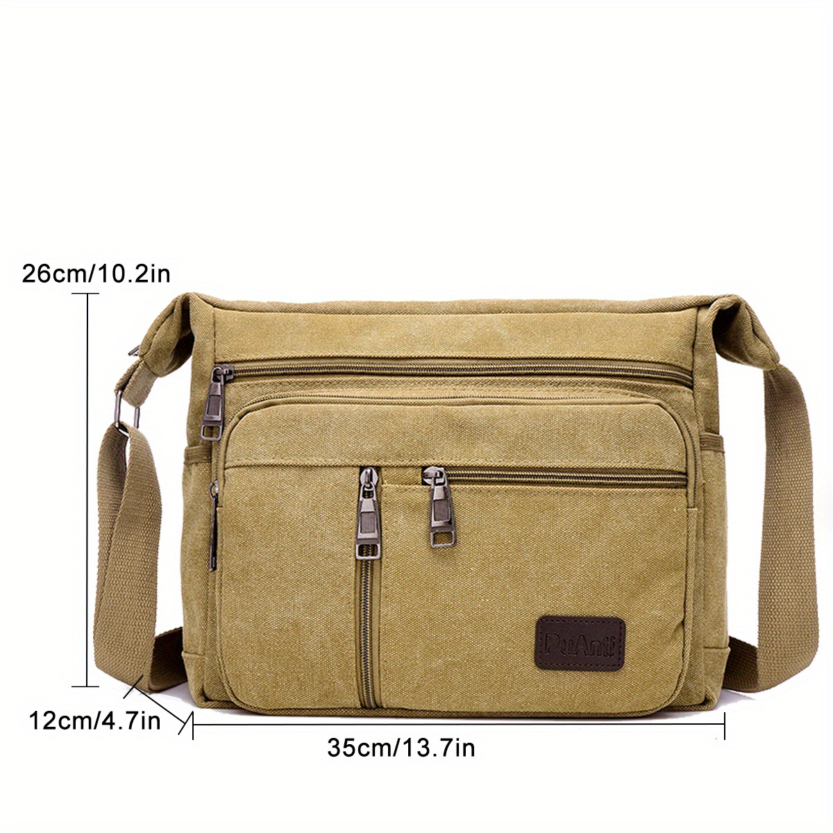 Men's Canvas Messenger Bag With Multiple Pockets, Large Capacity Portable  Tool Kit,men's Casual Travel Hiking Crossbody Bag, Outdoor Shoulder Bags -  Temu France