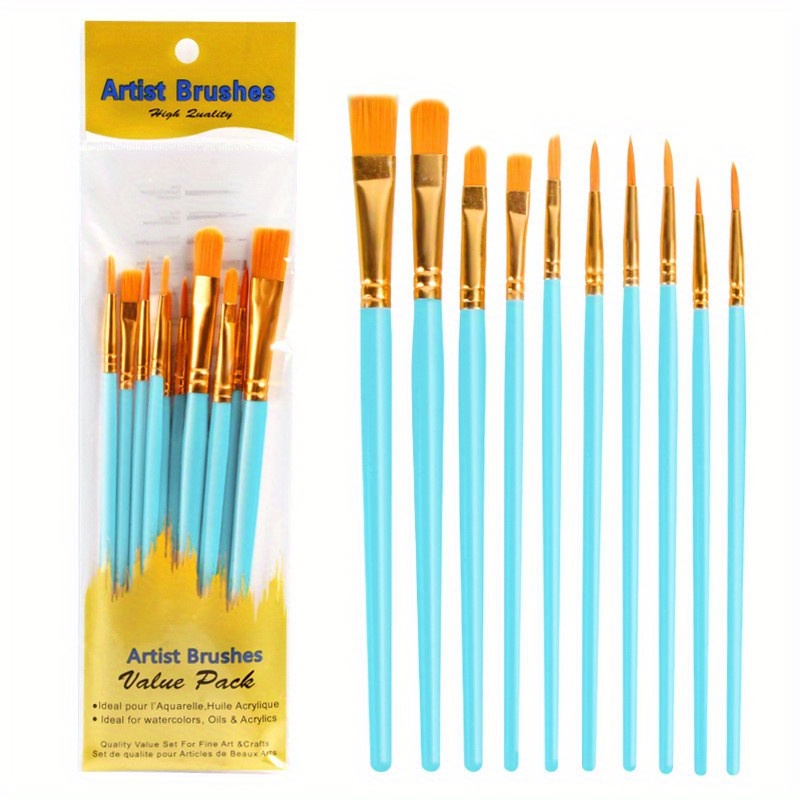 Paint Brush Set - Perfect For Acrylic, Oil, Watercolor, Face Painting