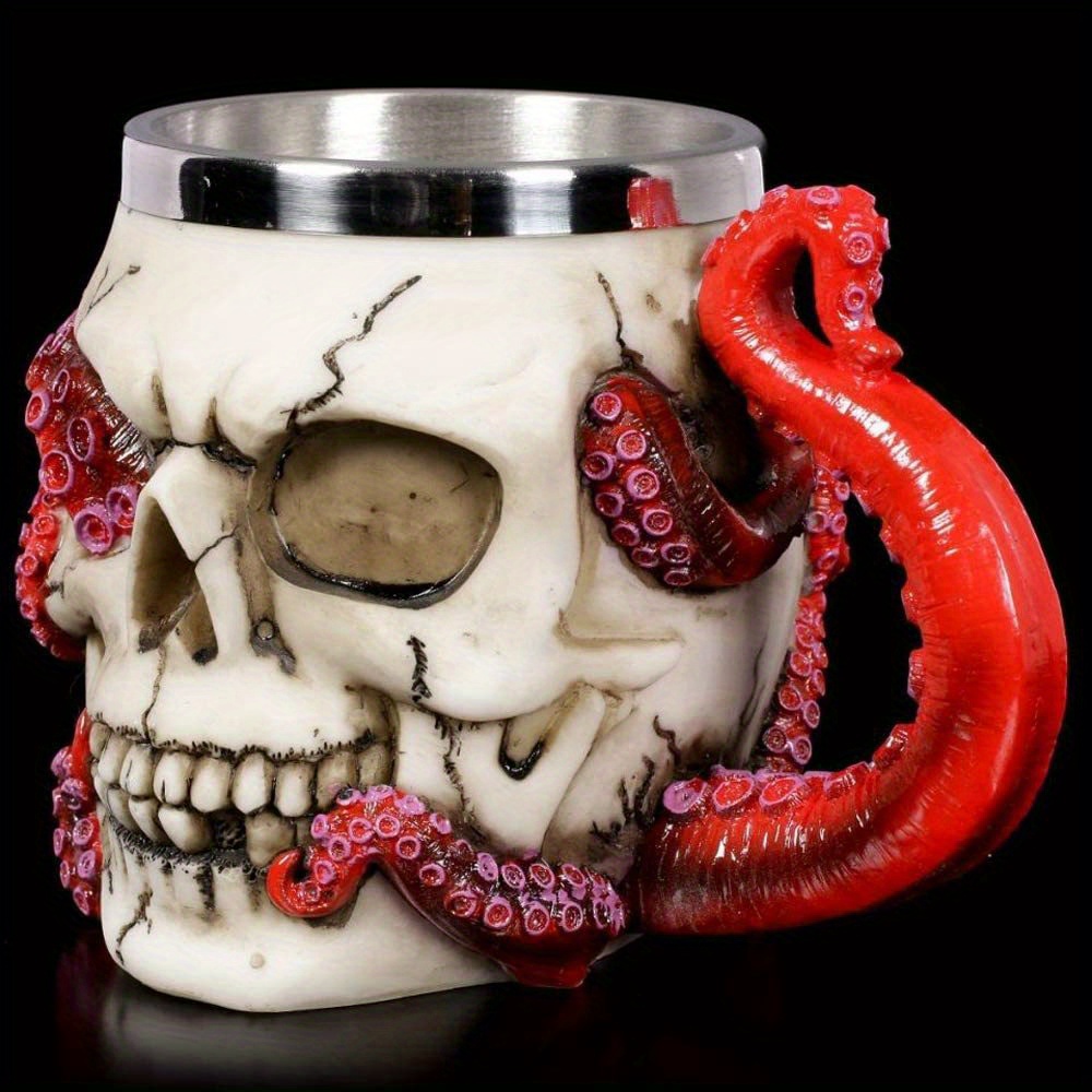 Creature Cups 12 Oz SKULL Cup Mug, Figural Surprise Skull Inside