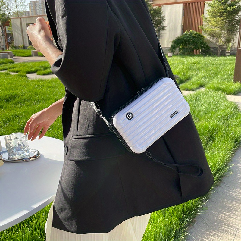 Mini Embossed Detail Flap Square Bag