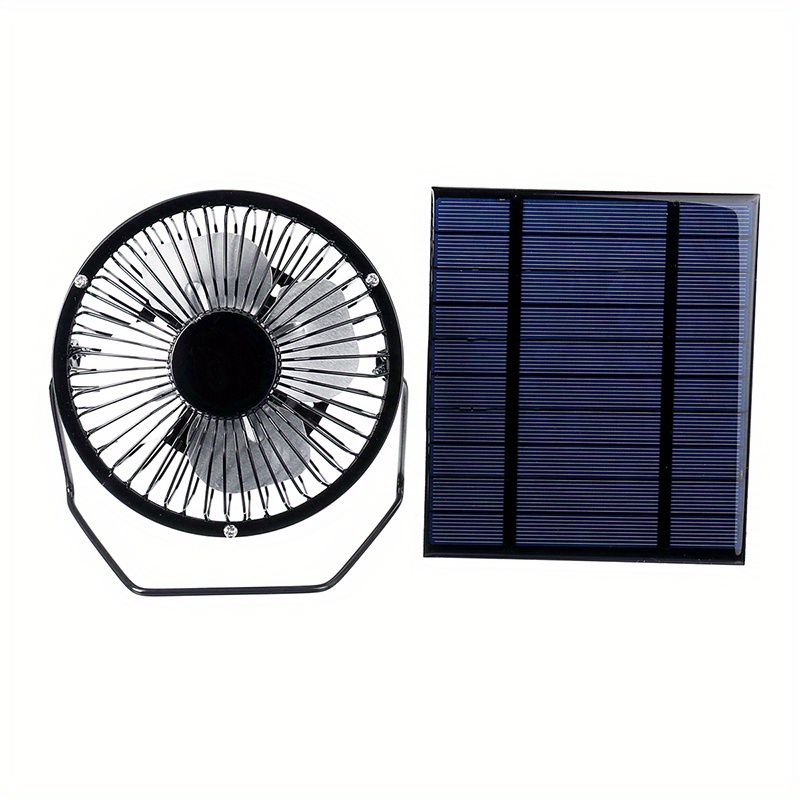 Portable Solar Panel Powered Usb Fan For Outdoor Camping - Temu United  Kingdom