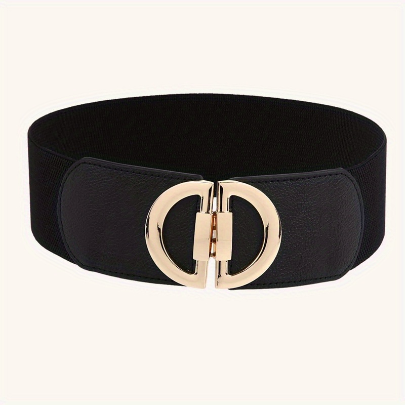 D-shaped Decorative Elastic Waist Cincher, Women's Casual Fashion Waist-tightening Belt
