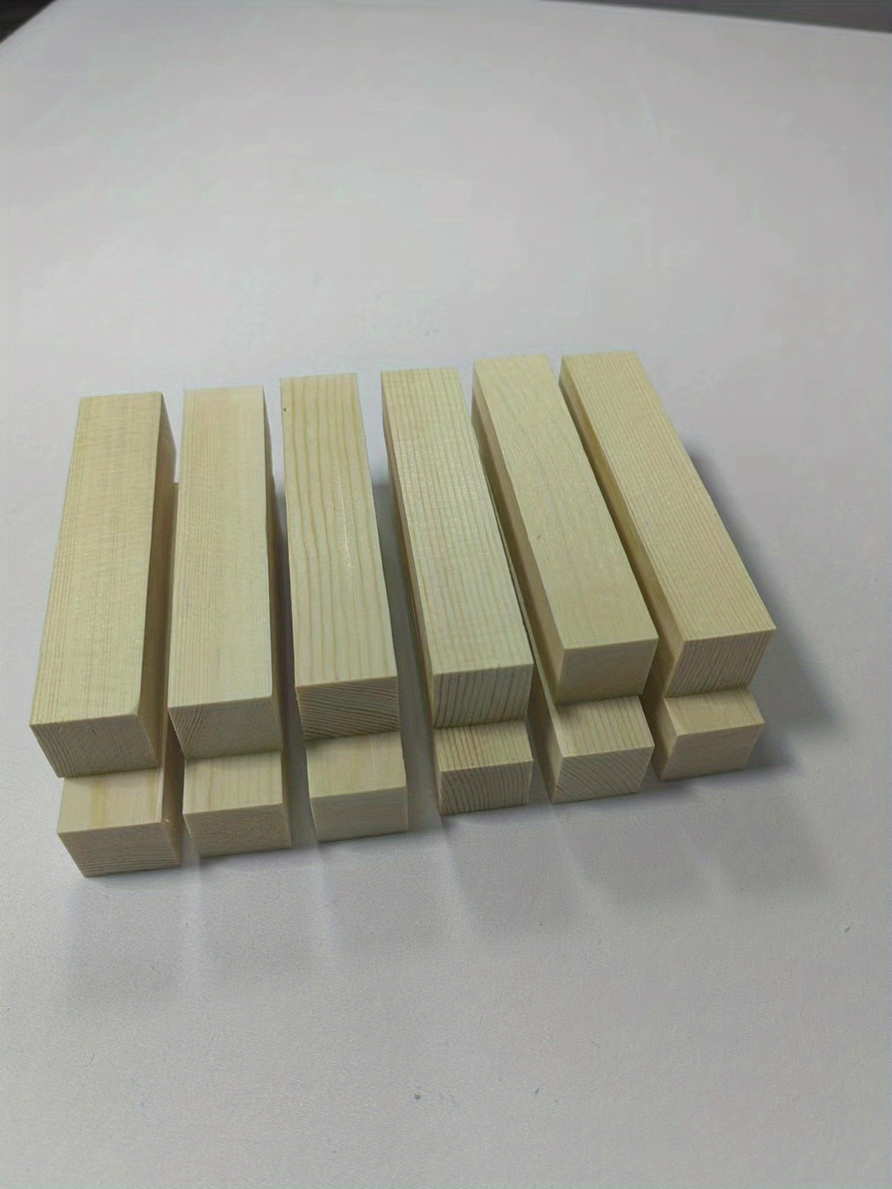 Varilla cuadrada de madera de 1/2 × 12 pulgadas, pequeñas tiras de mad