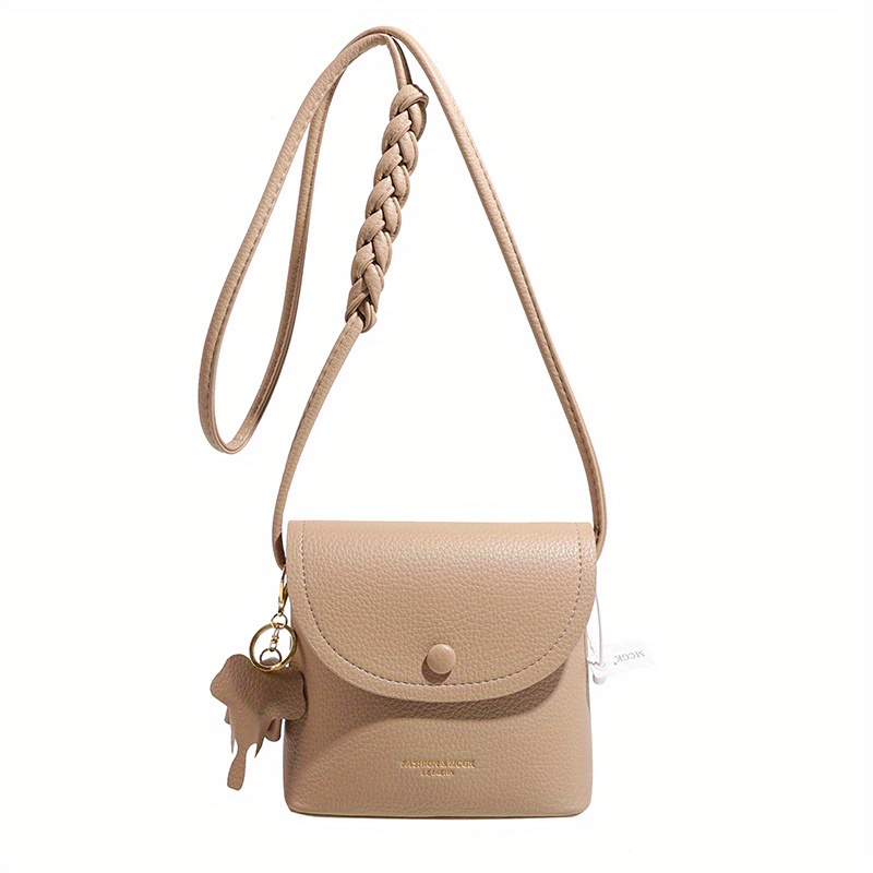 Classic Chain Decor Crossbody Bag, Stylish Pu Leather Handbag