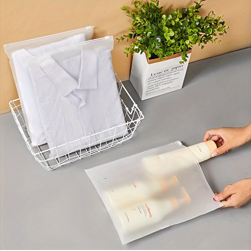 Plastic Bags For Hoodies Frosted Zip Slider Bags With Vent - Temu