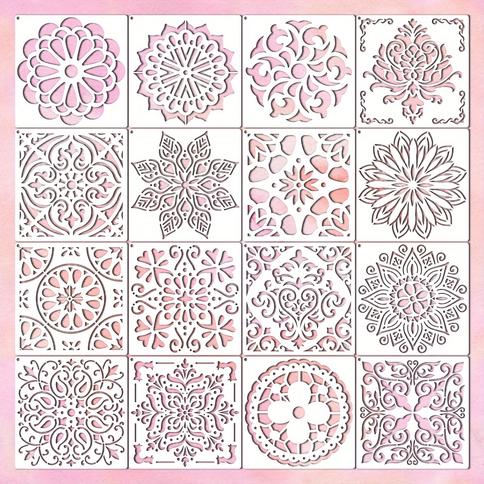 DIY Craft Mandala Stencils For Painting On Wood Fabric Wall Art And  Scrapbooking