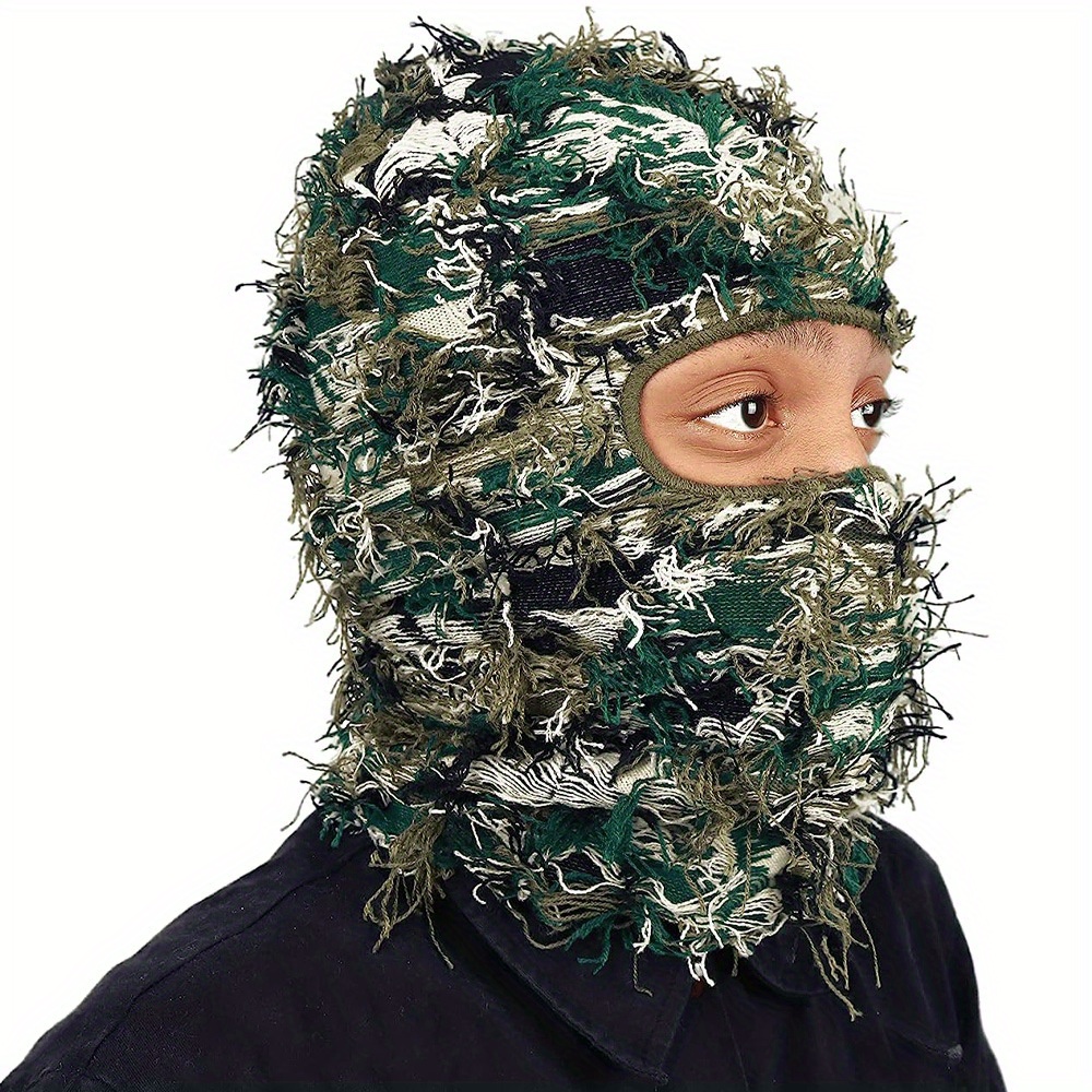 Balaclava Distressed Knitted Full Face Mask Ski Shiesty Mask - Temu