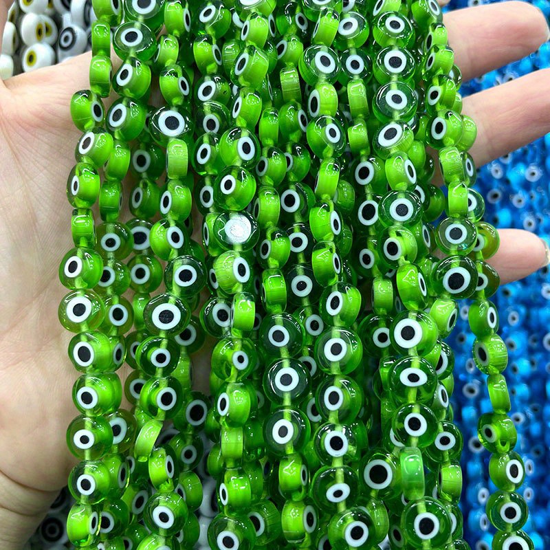 Resin Round Turkey Evil Eye Beads Loose Spacer Beads For - Temu