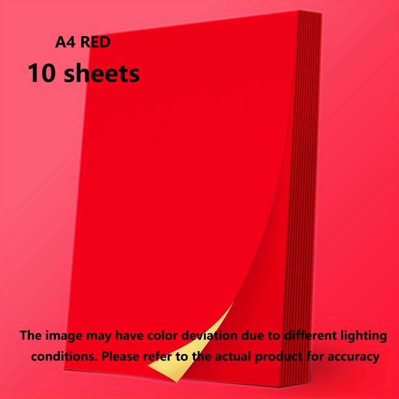 10 Hojas Papel Adhesivo Color A4 Impresora Inyección Tinta - Temu