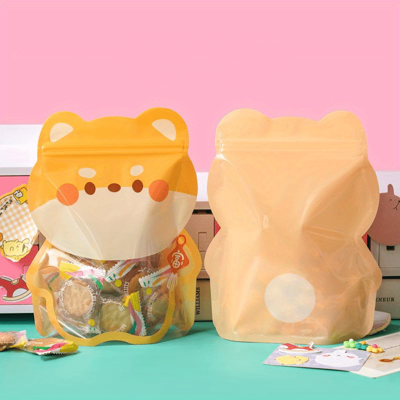 Cute Animal Shape Food Storage Bag Translucent Pearlescent - Temu