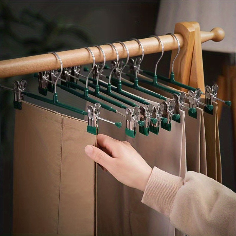 Stainless Steel Pants Clips Bedroom Closet Storage Temu United