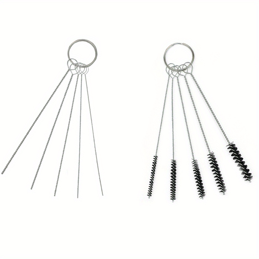 Set of 15 Cleaning Brushes and 10 Cleaning Needles - for Small  Openings/Tubes/Pipes - for Example: Spray Paint Gun, Car/Motorcycle/Scooter  Carburetor