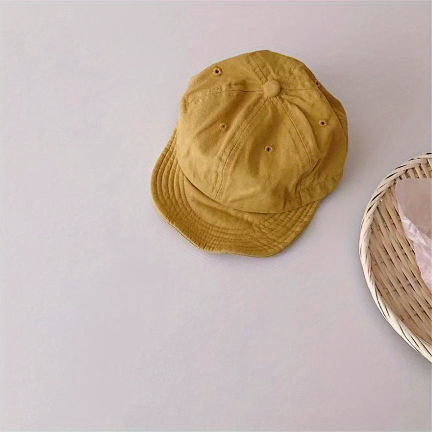 Kids Washed Cap, Casual Soft Brim Cap