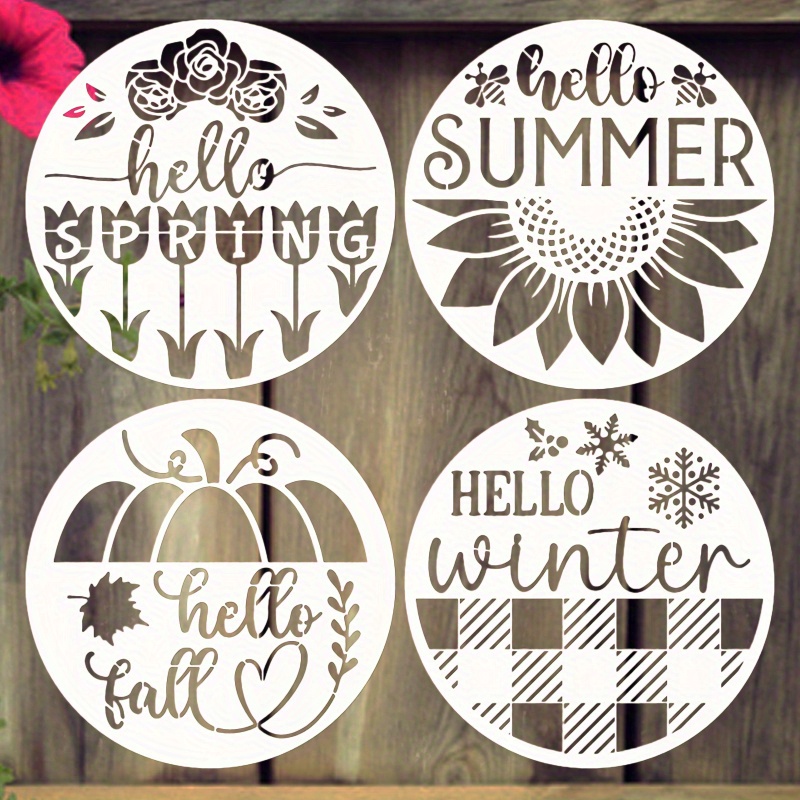 Reusable Seasonal Stencils Create Diy Home Decor Hello - Temu