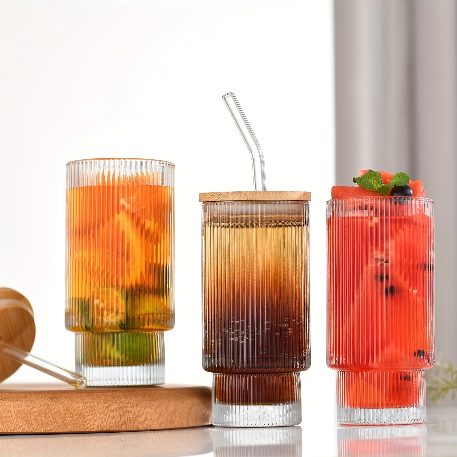 Cannucce colorate cocktail in vetro - Quadri acrilici 