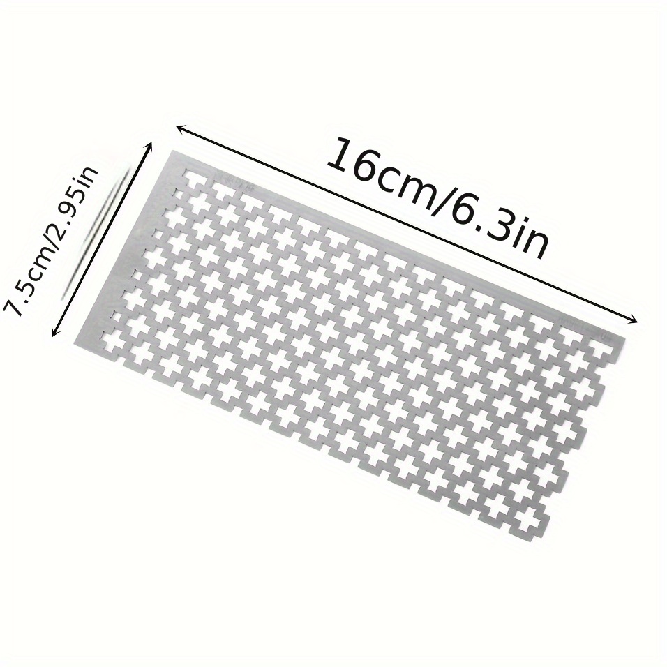 1pc Diamond Painting Ruler Square Size 16*7.5cm/6.3''*2.95'' Stainless  Steel Material 525 Holes Diamond Art Ruler Square Diamond Art Accessories  And T