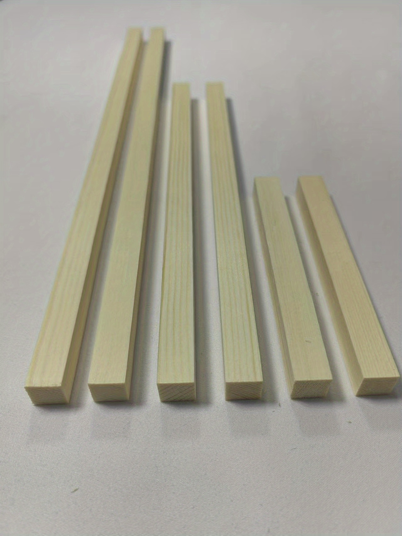 Varilla cuadrada de madera de 1/2 × 12 pulgadas, pequeñas tiras de