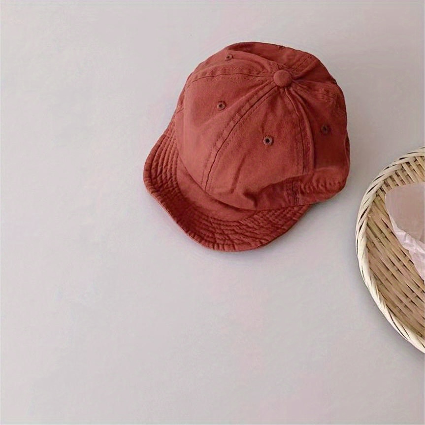Kids Washed Cap, Casual Soft Brim Cap