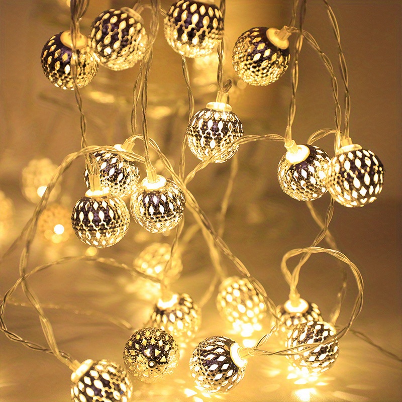 LED String Lights with Clear Balls - 4” Orbs - Decorator's Warehouse