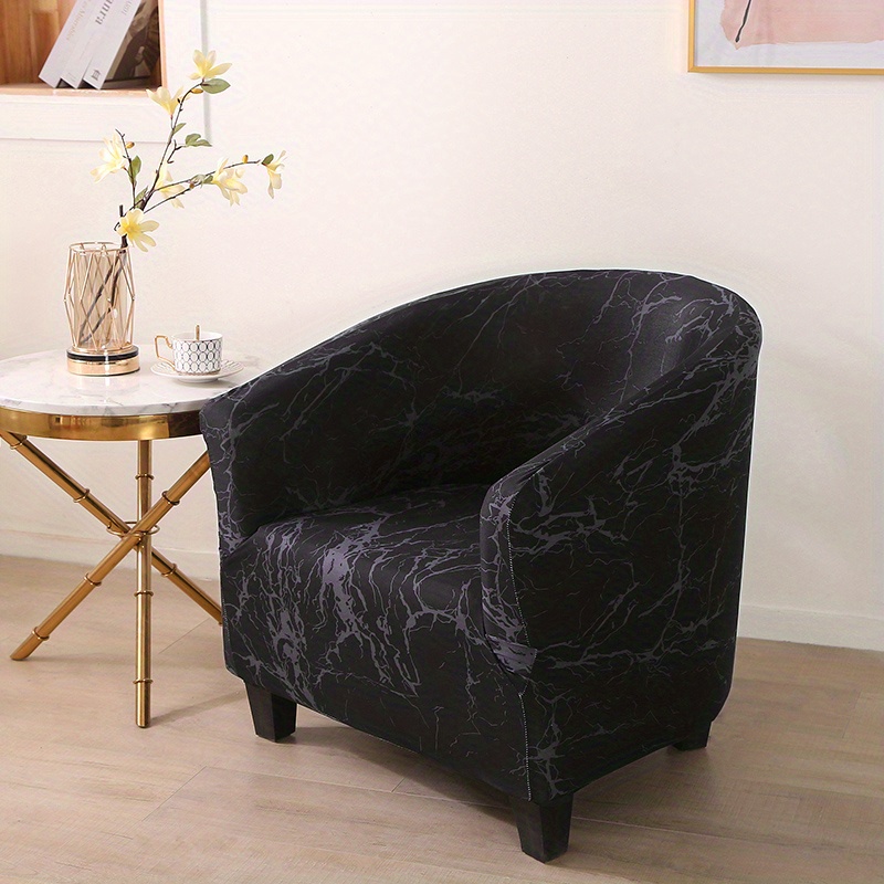 Black crushed best sale velvet tub chair