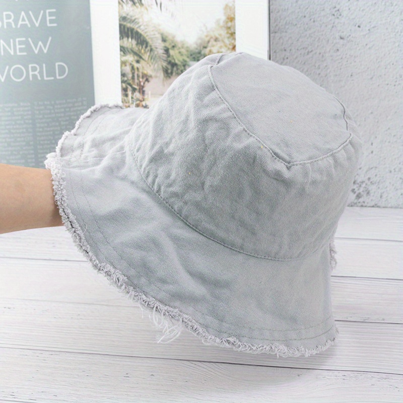 Fr brim Bucket Hat Unisex Cas Basin Hat Light Sun Fisherman Cap