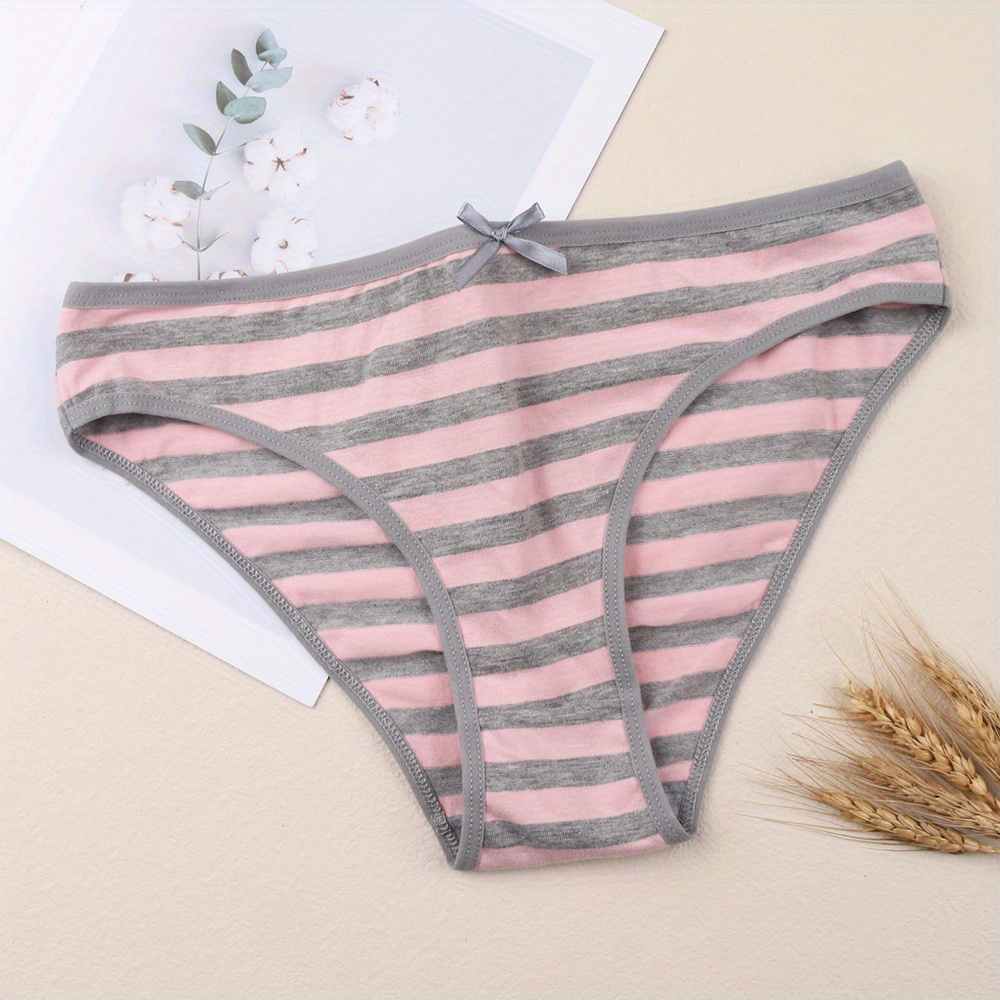 SP&CITY Simple Striped Bow Seamless Ruffle Underwear Women Cute Cotton  Panties Sexy Lingerie Low Waist Soft Breathable Briefs - AliExpress