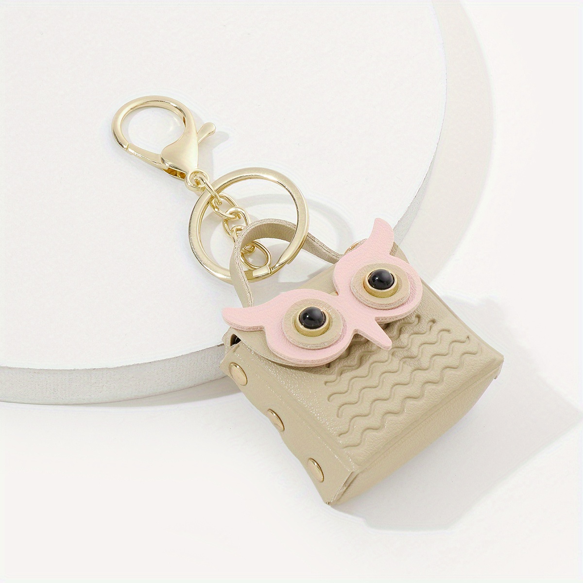 Cute Owl Decorated Small Bag Keychain Cartoon Animal Key Chain