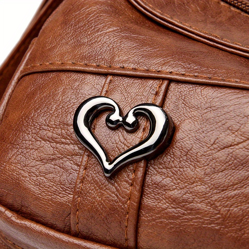 Women's Vintage Hobo Shoulder Bag Love Decor Crossbody Bag Temu