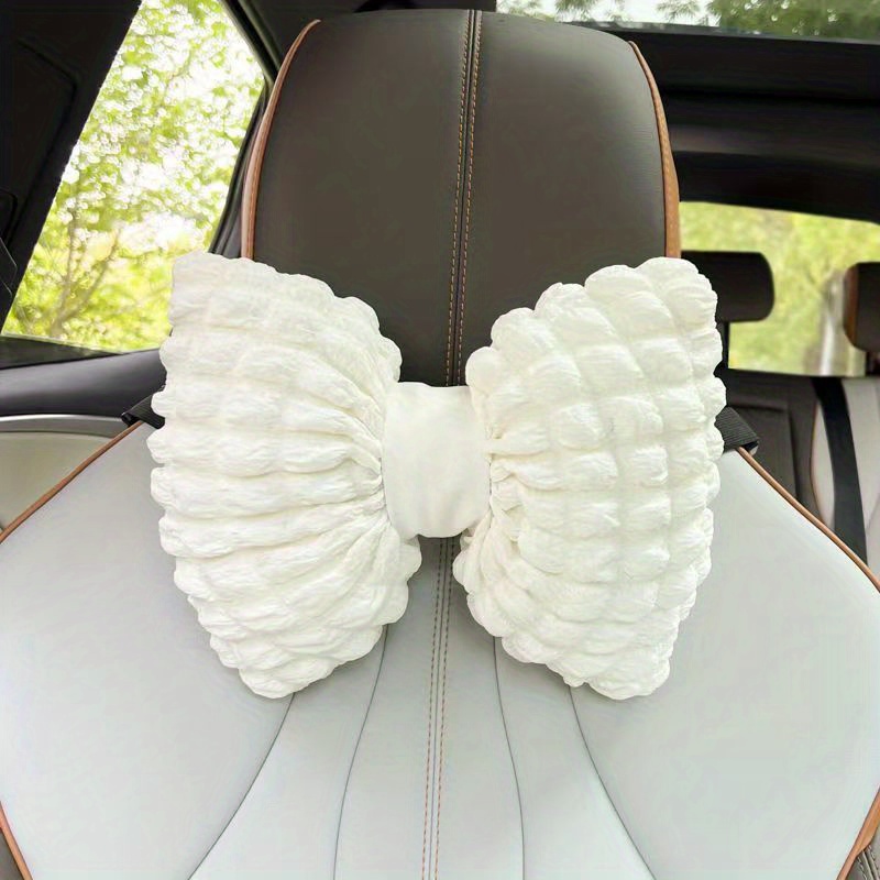 Summer Soft Velvet Bow Car Headrest Neck Pillow Plush Sofa Throw Pillow  Cushion Office Waist Pillow Detachable Washable Pillows - Neck Pillow -  AliExpress