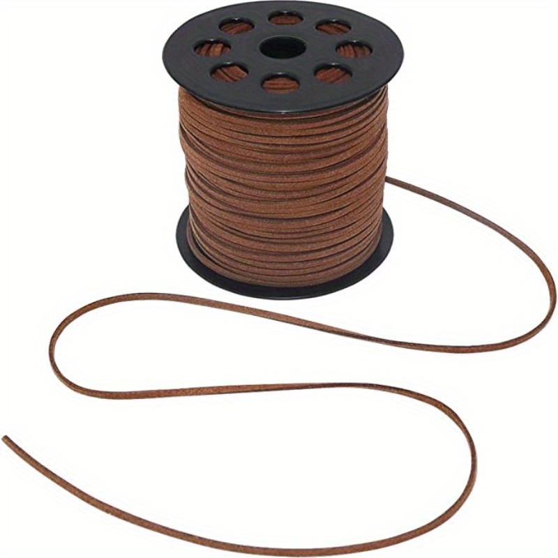 Suede Cord 100 Yard Flat Faux Leather Cord Necklaces - Temu
