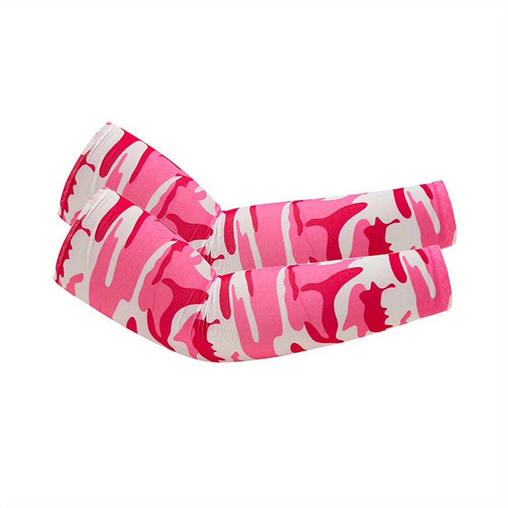 Image of A Pair Of Camouflage Men's Tight Arm Sleeves For Summer Sports, Outdoor Cycling, Driving Gloves, And Sleeves.