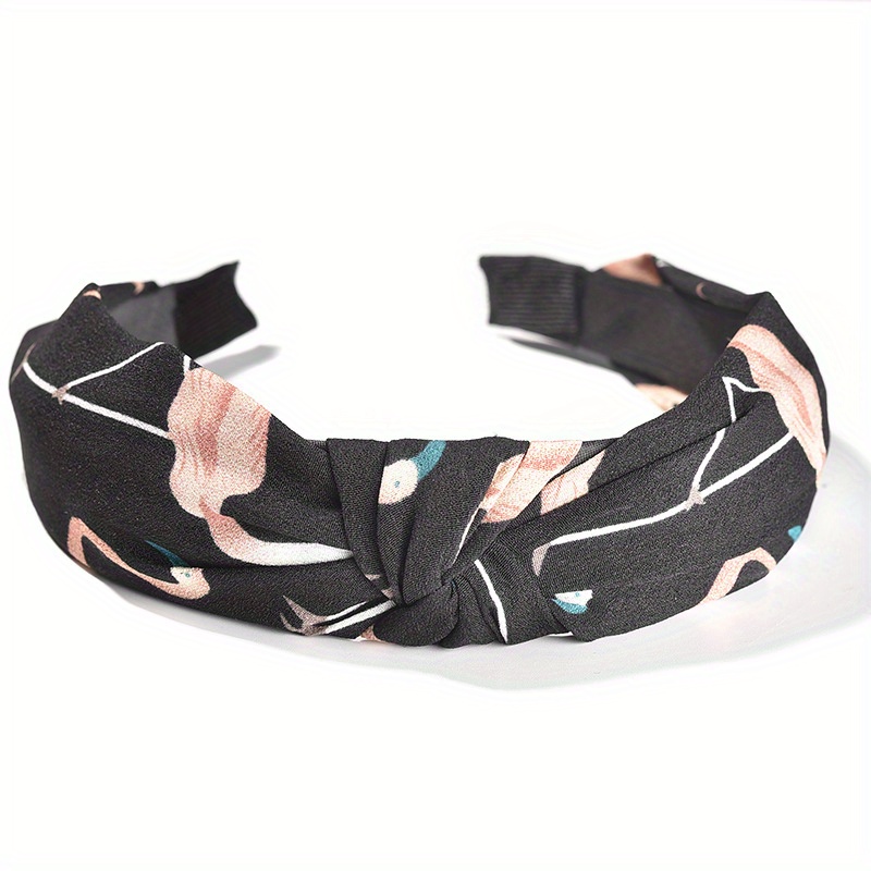 Flamingo Fabric Hair Scrunchies Boho Style Headband