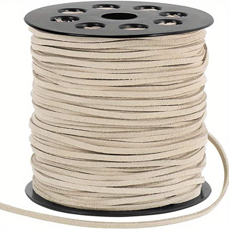 Suede Cord 100 Yard Flat Faux Leather Cord For Necklaces - Temu