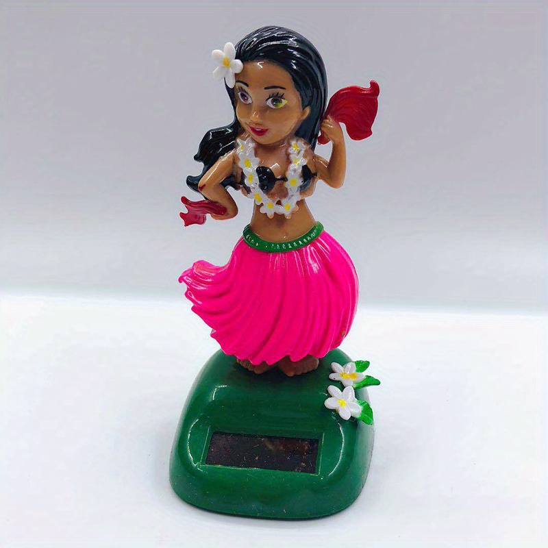 Car Ornament Solar Ornament Bobblehead Doll Hawaiian Girl - Temu