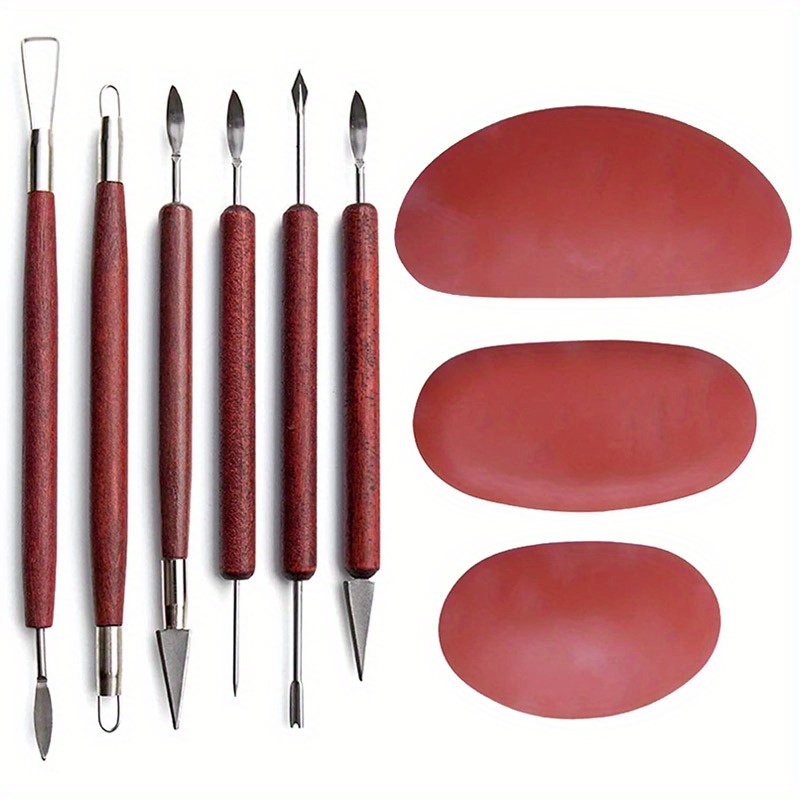 Pottery Clay Sculpting Tools Pottery Carving Tool Kit With Carrying Case Bag  For Beginners Professionals Pottery Modeling DIY