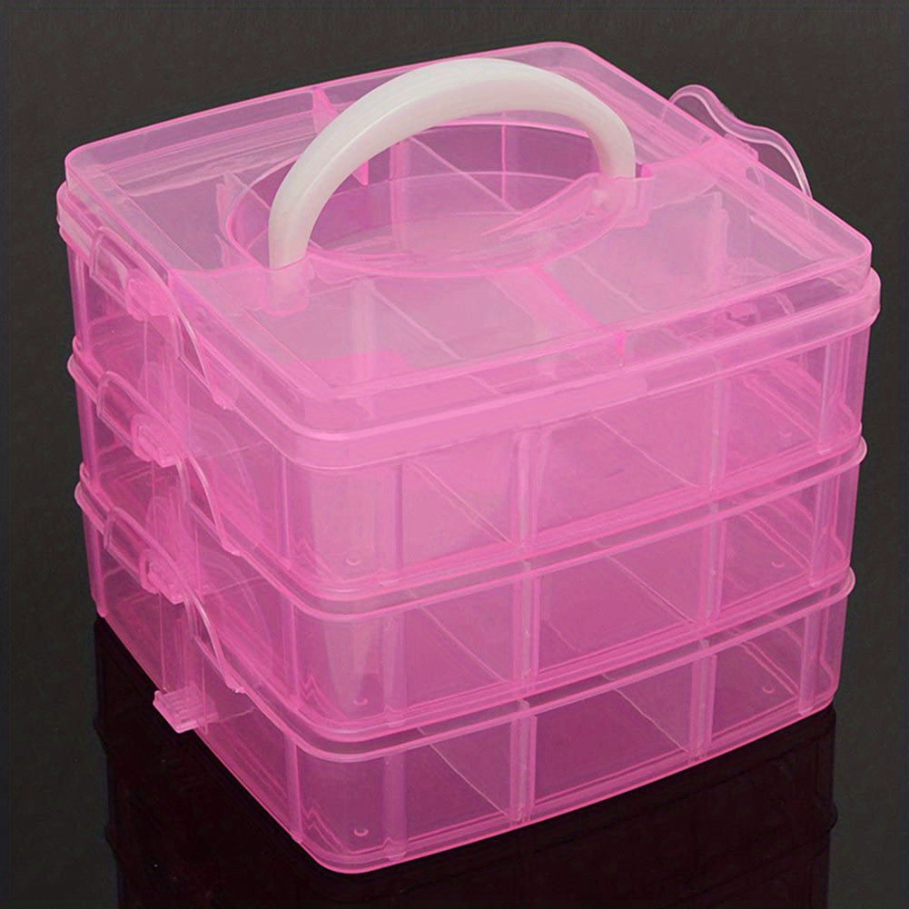 3 layer Stackable Craft Organizer Box With Adjustable - Temu Mexico