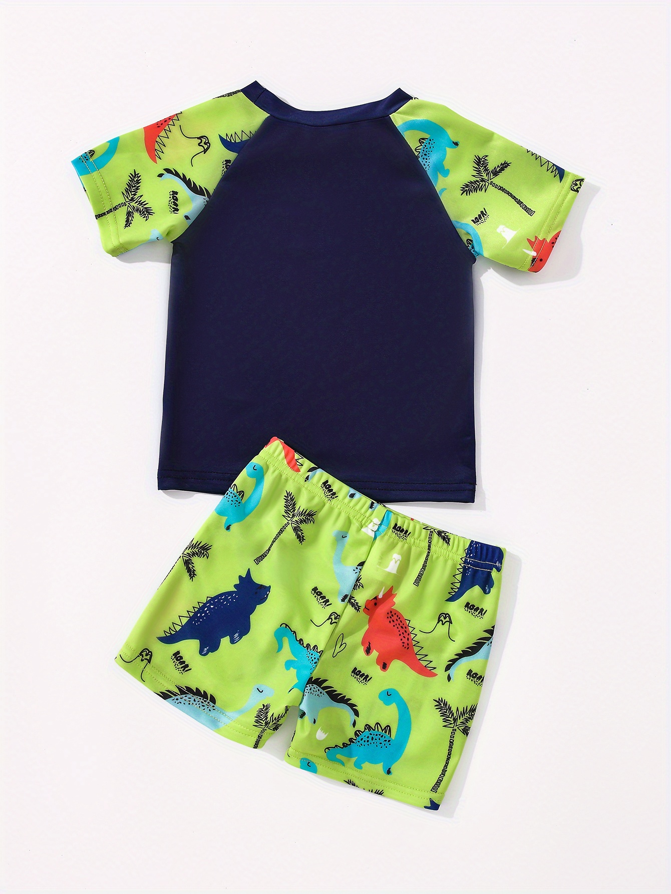 Boy's Swimming Suit Swimming Trunks Tops Cartoon Dinosaur - Temu